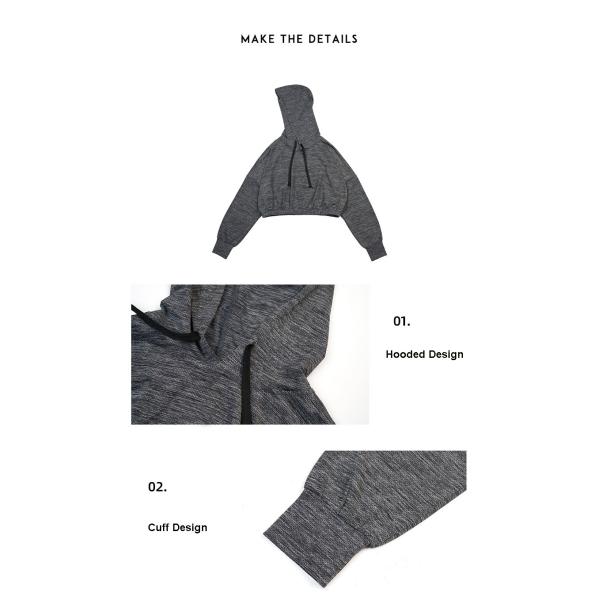 Урожая пуловера рукава BSCI Hoodie сексуального длинного верхний/подрезанная фуфайка пуловера