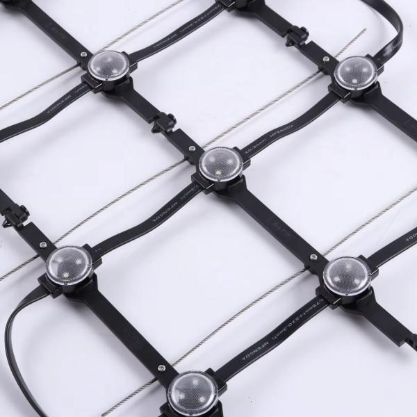 High Quality Flexible Led Pixel Mesh Screen Outdoor Building Media Facade Point Light Led Net Screen Curtain