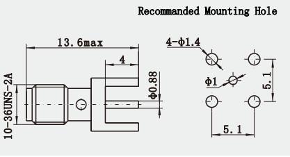 Ruído do preço de fábrica 7/16 de conector coaxial reto masculino do RF da montagem da flange do furo do conector 4