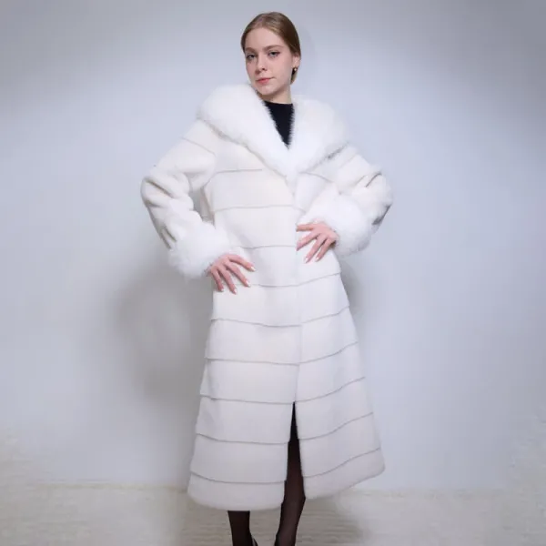 Anti Pilling Womens Teddy Faux Fur Coat Moisture Wicking Faux Overcoat Hooded