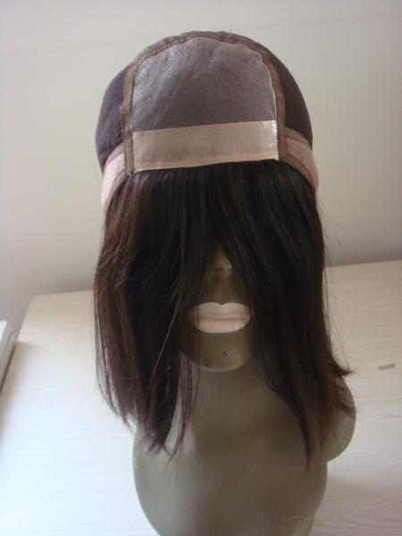 Ligne de cheveux naturelle texture des cheveux droits Cap moyenne Toupies pour les dames