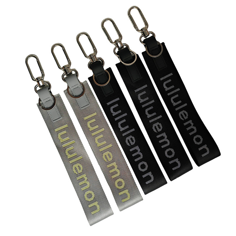 DANSKY Woven Tags Label Crew Embroidered Keychain With Key Rings