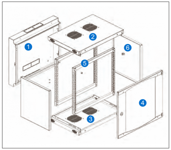 VA Series wall mounted 19 inch 4U 6U 9U 12U 15U 18U indoor ddf network cabinet with lock VA Wall Mount Rack Cabinet