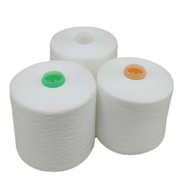 Wholesale 100% Polyester Raw Yarn 30/2 2s/40/50/60S Raw White With Dyeing Tube Yarn