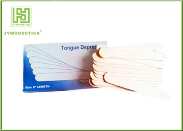 Disposable Wooden Tongue Depressor Color Box Packing Flat Egde Tongue Depressor