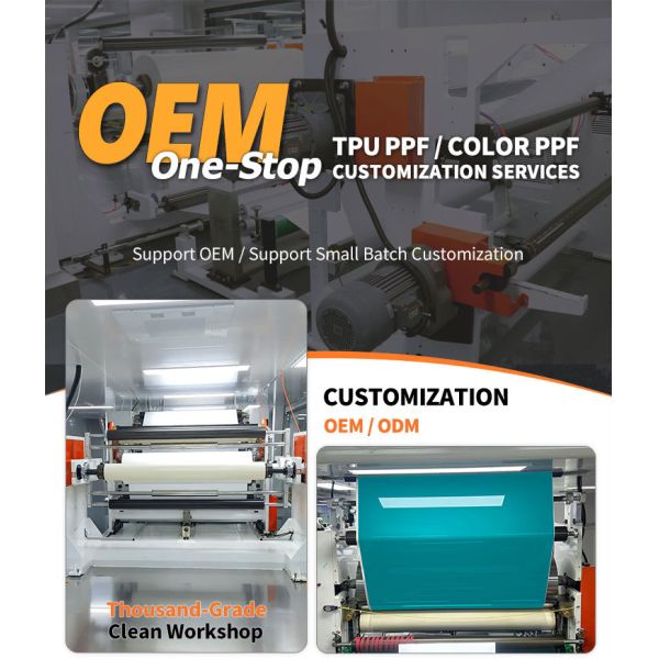 OEM ODM Car Paint Protection Film High Gloss Scratch Resistant Auto Wrap