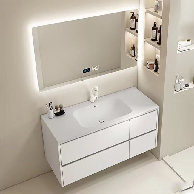 Современный шкаф тщеты Bathroom установил каменным размер шифера подгонянный тазом