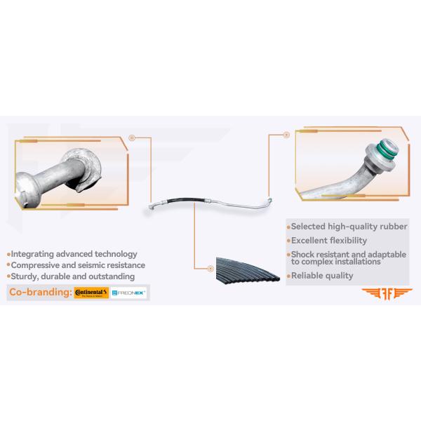 6457.YL Tuyau de climatisation Citroën Berlingo 1.9L Conduite de climatisation de voiture