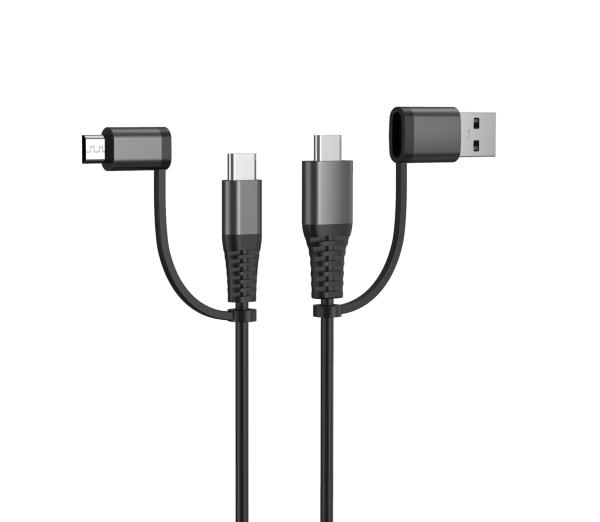 Cottton Braided ROHS 2.4A 4ft USb Multi Charging Cable