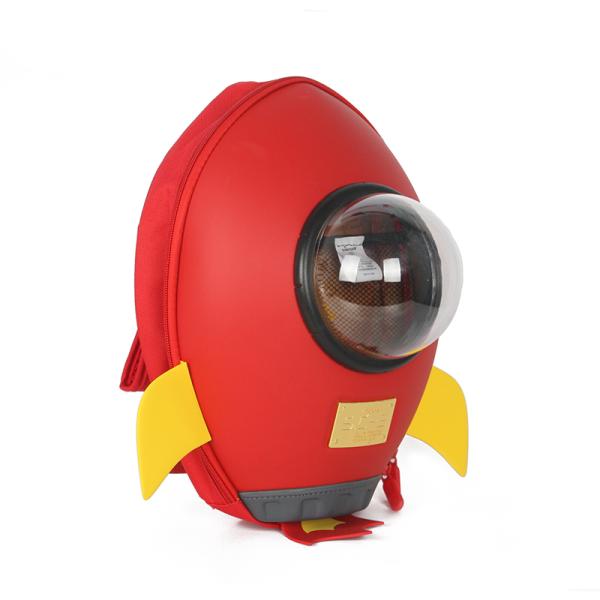 Supercute 3D Cartoon Backpack Customized Rocket Shape Small Kids Backpack