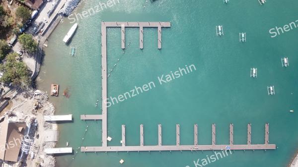 Durable Frame Bridge Aluminum Alloy Black HDPE Marine Pontoon