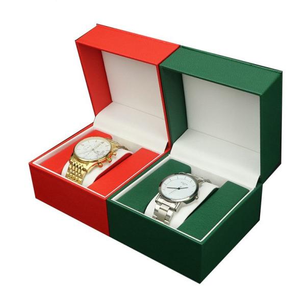 Customized PU Leather Material Paper Cardboard Watch Gift Packaging Box for Display and Storage