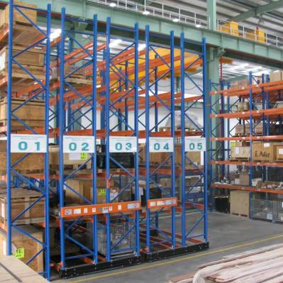 High Density Mobile Shelving System 15m Height 30000kg/Layer Powder Coating Finish
