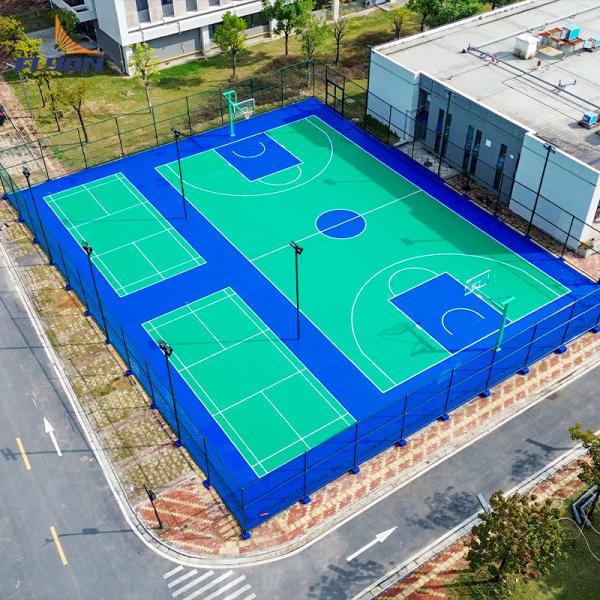 Piso de poliuretano para esportes de interior e exterior fácil de limpar