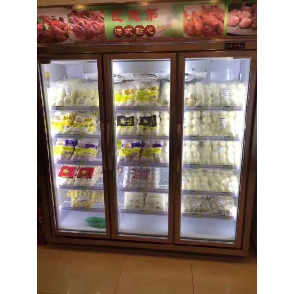 Éventez le congélateur en verre de refroidissement de porte avec le Temp -18~-22℃ de rayonnage réglable