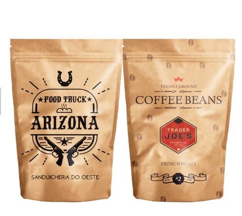 Stand Up Kraft Pouch Zipper Bag Packing Brown Paper k Colorful Print Tea Packaging Sealable