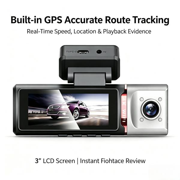 M6 3-Channel 4G AI Dash Camera | 4K Front + 1080p Cabin & Rear | ADAS DMS GPS | 24/7 Fleet Safety Monitoring