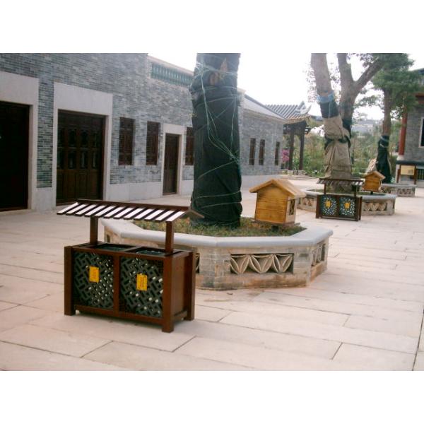 Двуугольные железные наружные мусорные баки, 120 литровые мусорные баки, установленные на поверхности