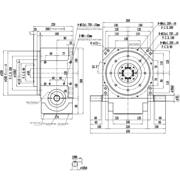 Heavy Load Handling Cam Indexers With Hollow Shaft For Industrial Machinery