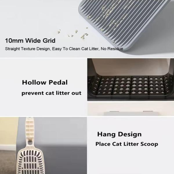 Convenient Practical Plastic Cat Toilet With Litter Scoop