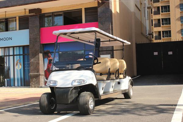 4 Wheel Custom Color 6 Passenger Golf Electric Cart Powered By Lead Acid Batteries