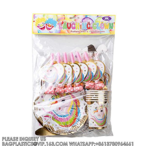 Hot Stamping Unicorn Themed Children'S Birthday Suit Party Supplies Creative Unicorn Party Supplies