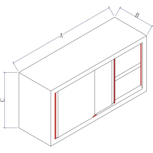 Open Door Stainless Steel Kitchen Equipment , Floor Standing And Wall Mounted Cupboard