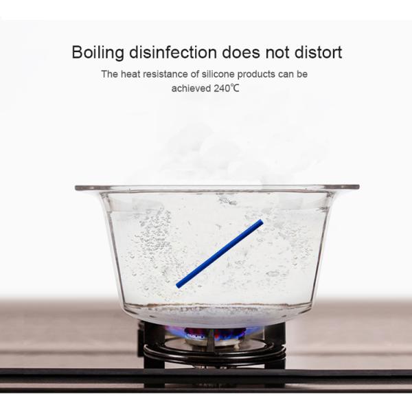 Shenzhen Sells Bpa Free Silicone Openable Straw for Travel Custom Color 230*11mm/17g