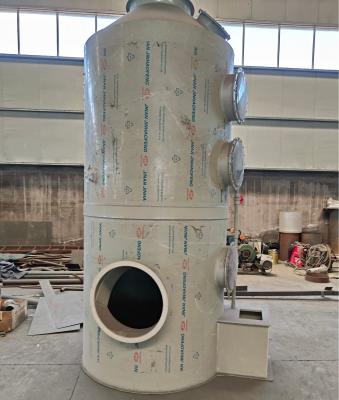 Stainless Steel  Waste Gas Absorption Tower Easy Maintenance Spray Tower Wet Scrubber Continuous Operation
