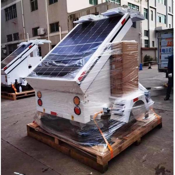 Mobile Solar Trailer With LED Lights For Construction Sites Night Lighting