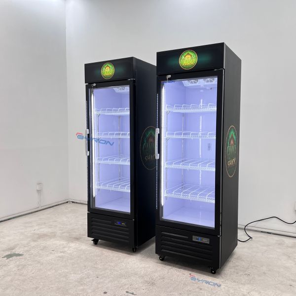 Upright Display Fridge Low Noise Upright Display Freezer For Office