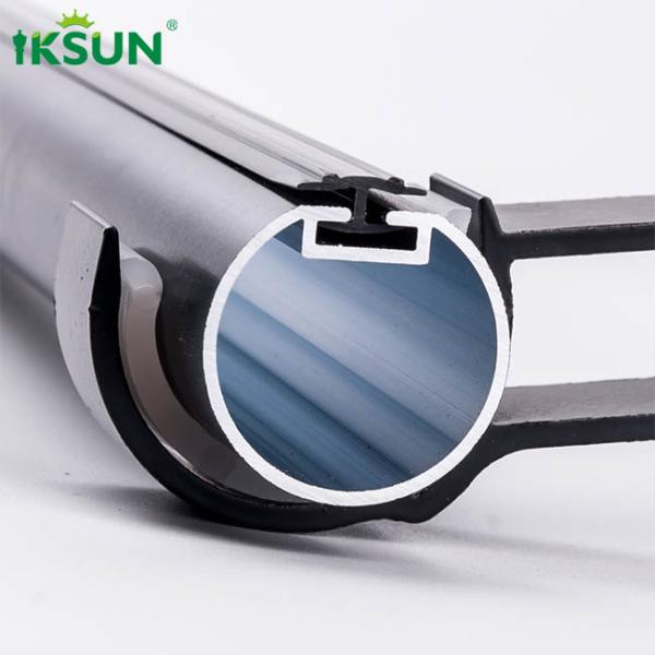 1.2mm Double Aluminium Curtain Rod Heavy Duty Matte Black Color