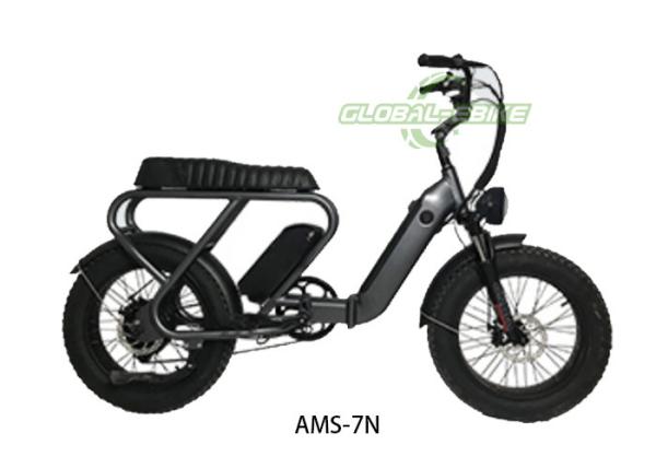 Comfortable 7 Speed Shimano Fat Tire Electric Bike 30Ah With Color LCD Display