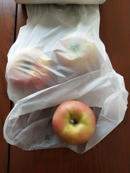 40 % Biobased Plastic Produce Bags On A Roll 35 X 50 Cm Semi Transparent