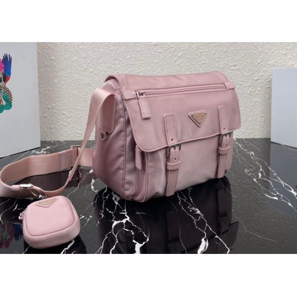 Triangle Logo Luxury Canvas Bag , Adjustable Nylon Shoulder Strap Luxury Messenger Bag