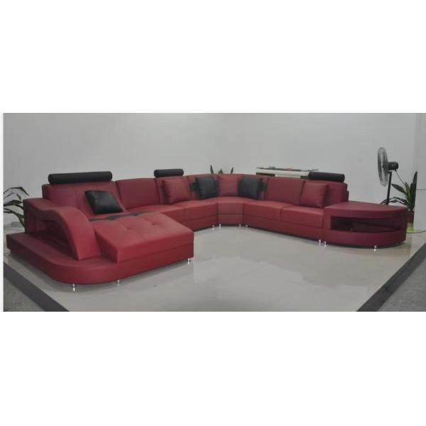 Antiguidade régia Sofa Bed Sectional de couro de reclinação da elegância da mobília feita sob encomenda do hotel de luxo