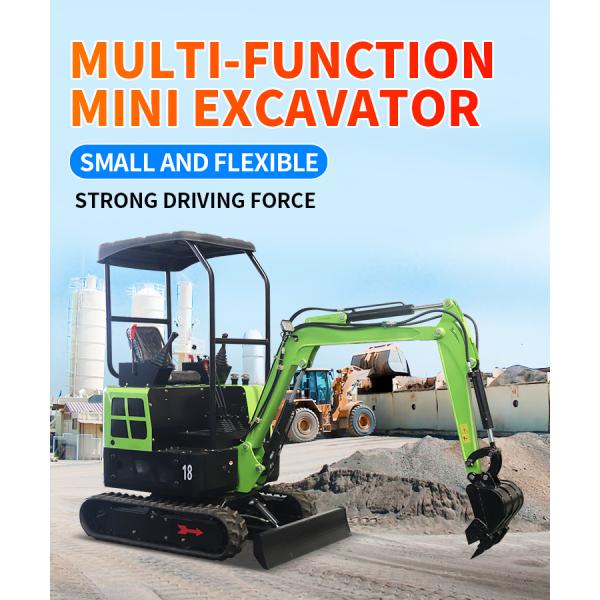 экскаватор мини машины ширины 1100mm шасси экскаватора 4km/H сада 1800kg зеленой мини