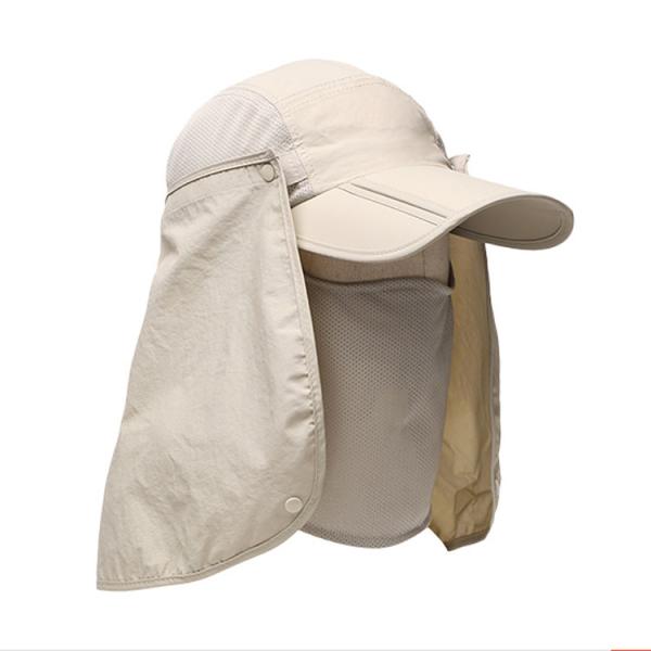 Men Women SPF 50+ UV Protection Safari Sun Hat with Adjustable Straps 100%ployester black