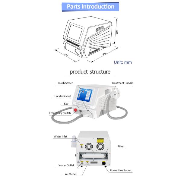 3 Wavelength Diode Laser Hair Removal Machine For Permanently Hair Removal