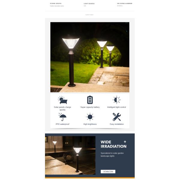 Прочные света тропы СИД солнечные для украшения 3000k 6000k ландшафта двора