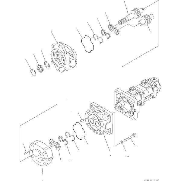 Насос с зубчатой передачей WA250L-5 экскаватора WA250-5 705-56-36040 Belparts гидравлический