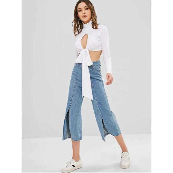 Верхняя часть урожая связи Туртленек выреза женщин одежды фитнеса