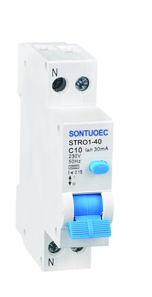 SONTUOEC Brand  Din Rail MCB Circuit Breaker 18MM Width 1P + N  230V 6-32A With CE , CB , SAA  6KA breaking capacity