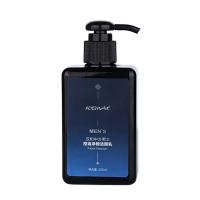 Botella lisa de 200 ml de color azul-negro con bomba negra para champú