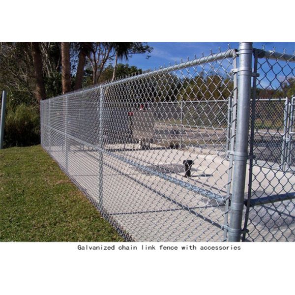 With 2.5m Post galvanized Chain Link Fence for building wall