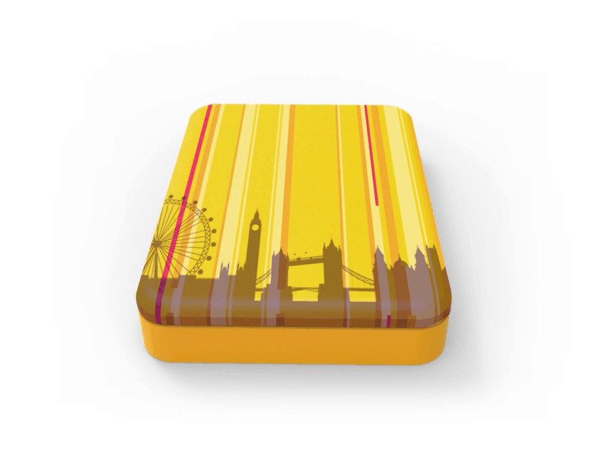 Empty Metal Tin Box With Hinged Lid / Tin Cigarette Case 0.23mm Thickness