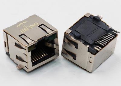 Um conector do porto 8P8C SMT RJ45, ethernet protegido Jack da montagem da superfície do PWB