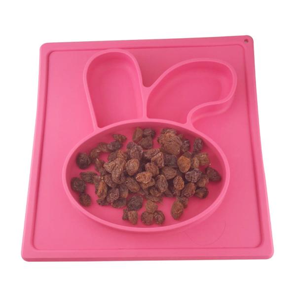 High Quality Food Grade Silicone Children Plate Baby Care Baby FeedingTool Silicone Rabit Mat