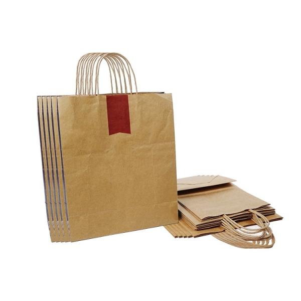 Wholesale customized logo eco-friendly biodegradable disposable food kraft paper bag