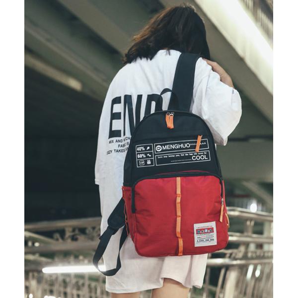summer new Korean style letter printed backpack casual fashion contrast men's and women's outdoor backpacks